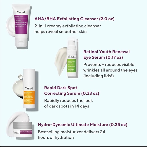 Murad Cleanser & Exfoliant Set - Orange, White, and Green - Picture 3 of 5